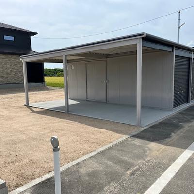 建築許可申請も当社におまかせ!ヨドコウ「ラヴィージュ」を3連棟にして、多目的に使える安心のガレージに。 建築許可申請も当社におまかせ!ヨドコウ「ラヴィージュ」を3連棟にして、多目的に使える安心のガレージに。